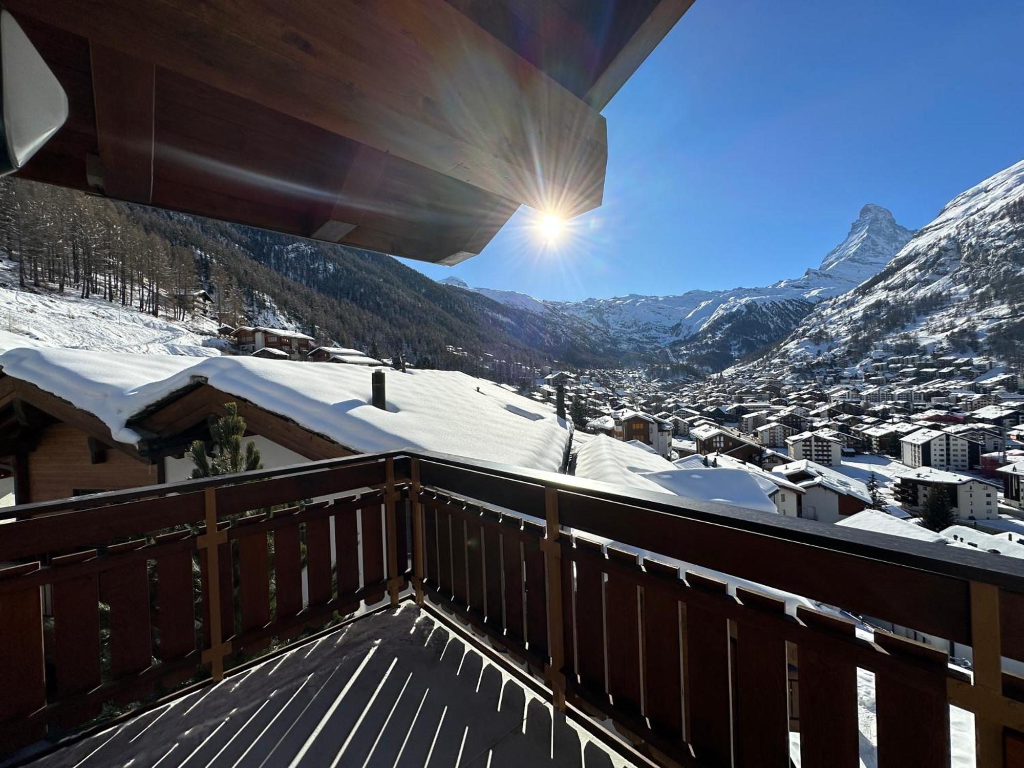 Modern Self-Catering Apartment With Matterhorn Views Zermatt Exterior foto
